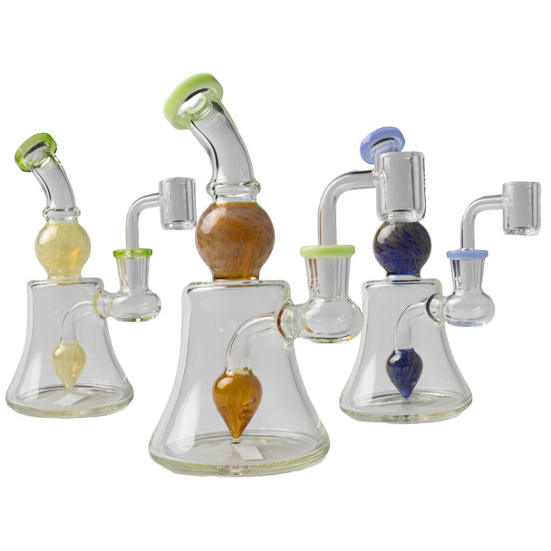 6.5" FUMED RIG WITH MATCHING TEARDROP PERC
