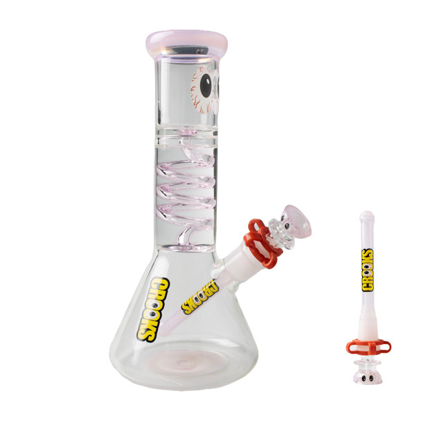 Crooks Beaker Base Glass Water Pipe with Glycerin Coil – 10 Inches