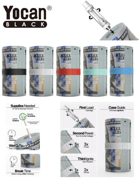YOCAN BLACK - 510 CASH BATTERY - 1PC