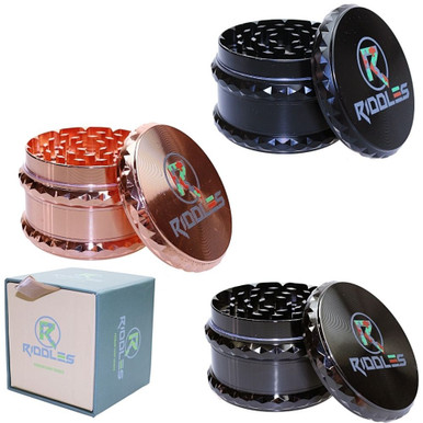 Riddles 63 mm OG Razor Sharp Blades 4-Piece Herb Grinder-HX138