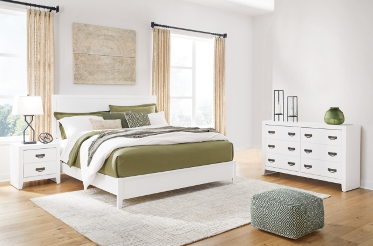 The Binterglen Queen Panel Bed, Dresser and Nightstand