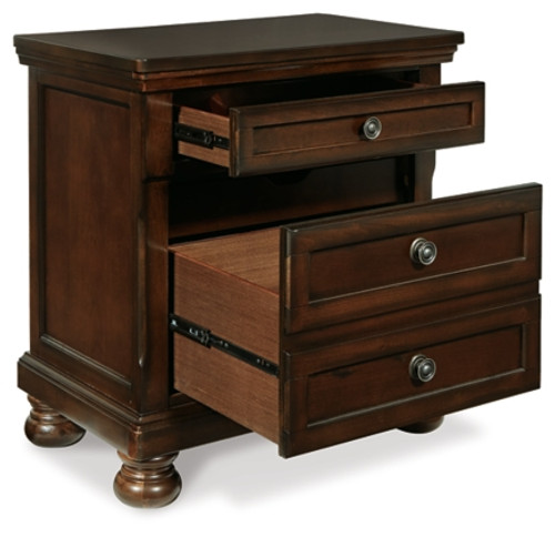 Porter King Sleigh Bed, Dresser, Mirror, Chest and Nightstand (B697B27)