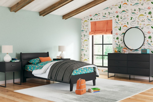 Socalle Twin Panel Platform Bed (EB1865B1)