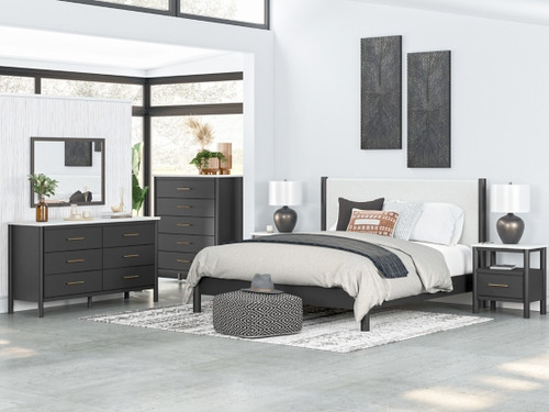 Cadmori King Upholstered Panel Bed (B2616B8)