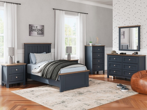 Landocken Twin Panel Bed, Dresser and Mirror (B414B6) Landocken Twin Panel Bed, Dresser and Mirror (B414B6)