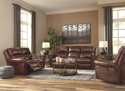 Furniture > Living Room > Reclining Furniture > Leather Reclining Living Room Sets