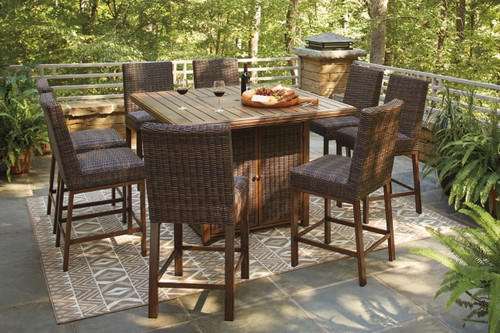 Paradise Trail Bar Table with Fire Pit (P750-665)