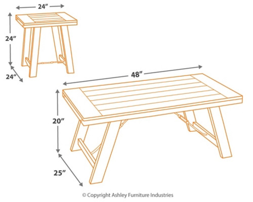 Noorbrook Table (Set of 3) (T351-13)