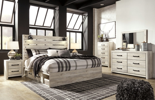 Cambeck King Panel Bed with 4 Storage Drawers (B192B27)
