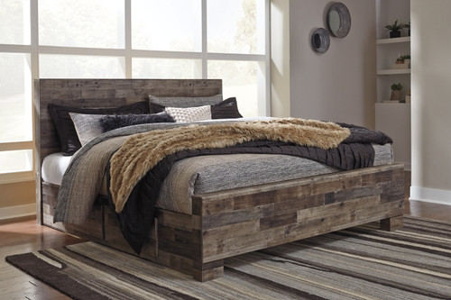 Derekson King Panel Bed with 2 Side Storage (B200B44)