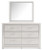 Altyra Queen Bookcase Panel Bed, Dresser, Mirror and Chest (B2640B43)