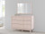 Wistenpine Twin Upholstered Panel Headboard, Dresser and Mirror (B1323B10)