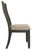 Tyler - Black / Grayish Brown - Dining Uph Side Chair (2/CN) - Slatback