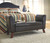 Benches - Brown Dark - Upholstered Storage Bench - Curved Legs & Flared Ends