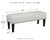 Beauland - Ivory - Accent Bench - Nailhead Trim