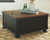 Valebeck - Black / Brown - Lift Top Cocktail Table