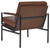 Puckman - Brown / Silver Finish - Accent Chair