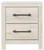 Cambeck - Whitewash - Two Drawer Night Stand