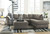 Darcy - Light Gray - Left Arm Facing Sofa 2 Pc Sectional