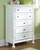 Kaslyn - White - 4 Pc. - Dresser, Mirror, Chest, Twin Panel Headboard