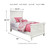 Kaslyn - White - 5 Pc. - Dresser, Mirror, Twin Panel Bed