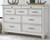 Kanwyn - Whitewash - 6 Pc. - Dresser, Mirror, Chest, Queen Upholstered Bed With Storage Bench