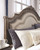 Charmond - Brown - Queen Upholstered Sleigh Bed
