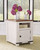 Wystfield - White / Brown - Rectangular End Table - 1 Door