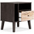 Piperton - Brown / Black - One Drawer Night Stand