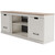 Vaibryn - White / Brown - LG TV Stand W/Fireplace Option