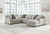 Ardsley - Pewter - Left Arm Facing Loveseat 4 Pc Sectional