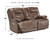 Wurstrow - Umber - Pwr Rec Loveseat/Con/Adj Hdrst