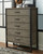 Brennagan - Gray - 6 Pc. - Dresser, Mirror, Chest, California King Panel Bed Footboard Storage