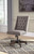 Luxenford - Grayish Brown - 4 Pc. - Large Leg Desk, Swivel Desk Chair, Credenza With Hutch