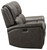 Gaspar - Gray - Pwr Rec Loveseat/Adj Headrest