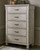 Hollentown - Whitewash - 4 Pc. - Dresser, Mirror, Chest, Twin Panel Bed