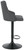 Gaddison - Gray / Black - Tall Uph Swivel Barstool(2/CN)