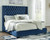 Coralayne - Blue - 4 Pc. - Dresser, Mirror, California King Panel Bed