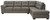 Donlen - Gray - Left Arm Facing Sofa 2 Pc Sectional