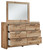 Hyanna - Tan - 5 Pc. - Dresser, Mirror, King Panel Bed