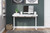 Lynxtyn - Taupe / White - Adjustable Height Desk With Drawer