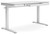 Lynxtyn - Taupe / White - Adjustable Height Desk With Drawer