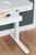 Lynxtyn - Taupe / White - Adjustable Height Desk With Drawer