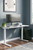 Lynxtyn - Taupe / White - Adjustable Height Desk