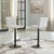 Gaddison - Light Beige / Black - Tall Uph Swivel Barstool(2/CN)