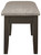 Ambenrock - Light Brown / Dark Brown - Upholstered Storage Bench