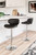 Pollzen - Black - Tall Uph Swivel Barstool (2/CN), Sleek Appeal