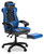 Lynxtyn - Blue / Black - Home Office Swivel Desk Chair With Pull-out Footrest