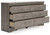 Bayzor - Gray - Six Drawer Dresser