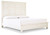 Braunter - Aged White - California King Panel Bed